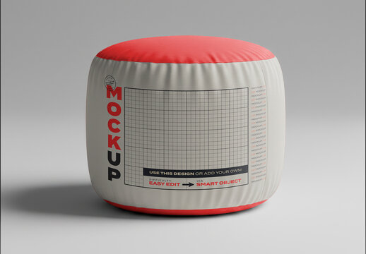 Ottoman Pouf Design Mockup