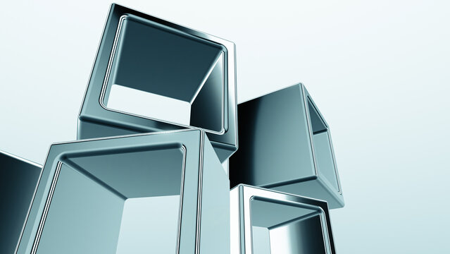 abstract metallic background. 3d wallpaper. backdrop