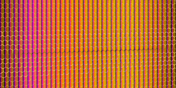 Black seamless hexagon texture. Repeated honeycomb pattern background. Geometric hexagonal halftone tech overlay backdrop. Abstract repeating hex halftone. Vector retro technology dot texure wallpaper