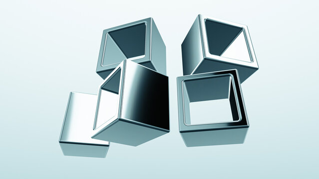 abstract metallic background. 3d wallpaper. backdrop