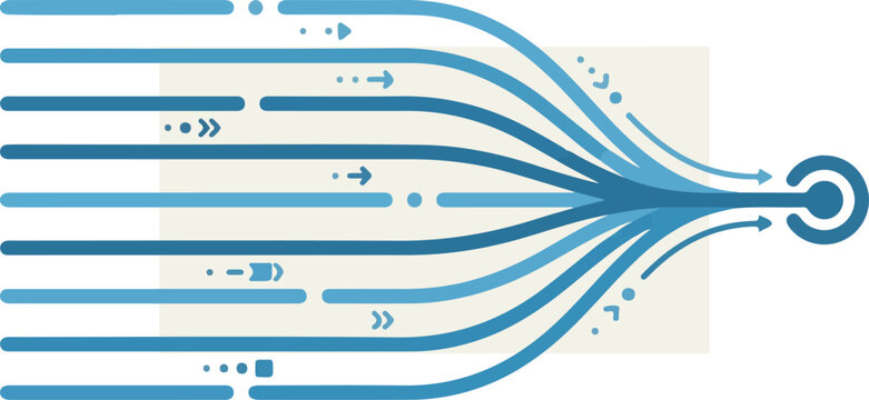 Blue flowchart with arrows.