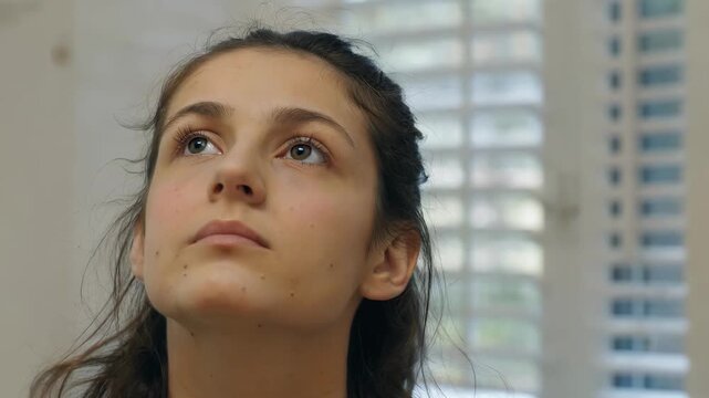 Close up of a woman's face
