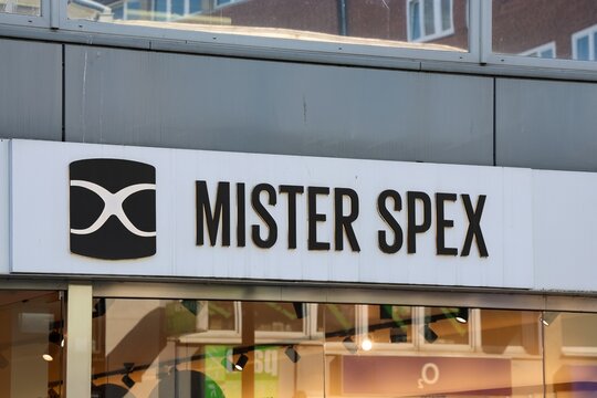 Kiel, Germany - 19. March 2026: Mister Spex optical store sign in Kiel, Germany