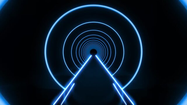 Abstract animated space tunnel