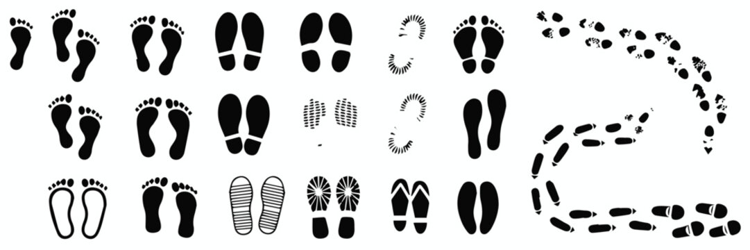 Footprints and sole marks