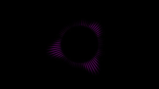 60 seconds Audio waveform spectrum animation with transparent on Black Background and features 4k Animation video