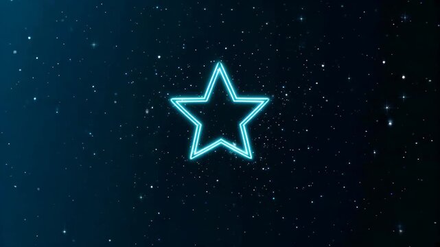 Starry sky background luminous pentagram material