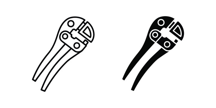 Diagram of a pair of needle-nose and regular pliers with different grip designs
