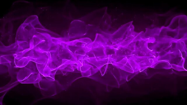 Abstract animated particles forming an abstract figure in space