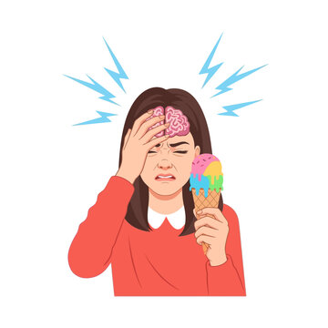 Sick Girl Gets Brain Freeze from Eating Ice Cream