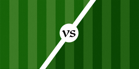 Green Grass Soccer Field Versus Screen Background.Vector Illustration © Khulqi Design