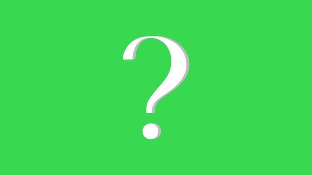 3d green question mark symbol icon isolatecon green screen for web faq and business help concept design.