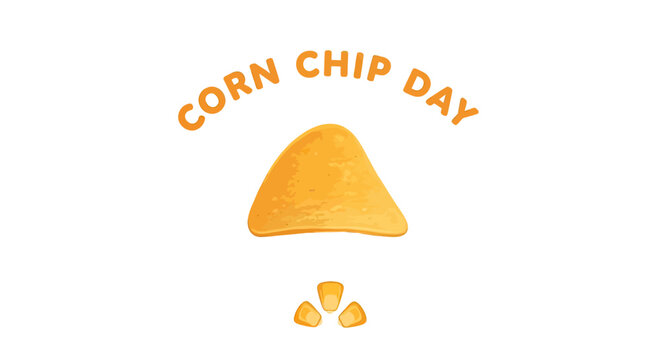 Corn chip snack food illustration.
