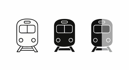 Simple Train Icon Set Design © Motin