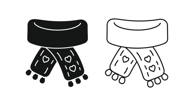 Heart design socks Vector