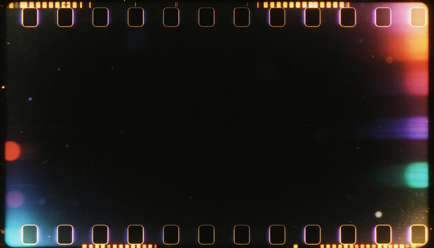 film strip texture with light leaks, abstract background