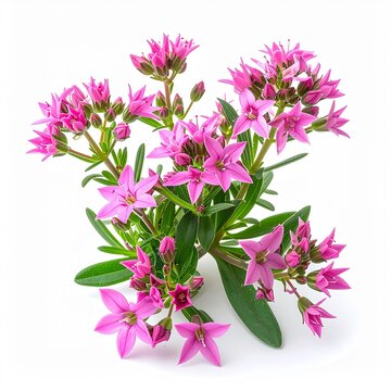 Centaury (Centaurium erythraea), isolated.