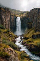 Obraz premium explore breathtaking waterfalls around the globe, stunning waterfall destinations for travel inspiration, majestic waterfalls worldwide nature travel concept