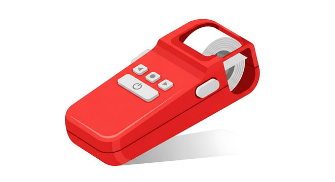 A red personal alarm device with a sleek design and modern features for personal safety and security
