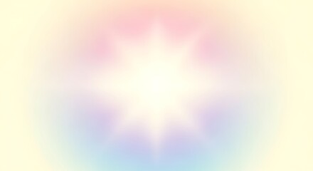Obraz premium Soft Pastel Gradient with Starburst Light Effect background