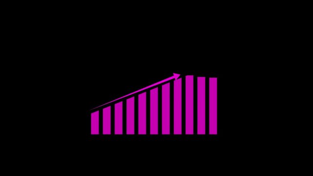 Business growth concept in graph chart showing marketing sales profit increasing to future target. Graph chart showing marketing sales profit target growth in future. Growing business ideas.