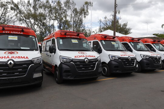 SAMU ambulance yard