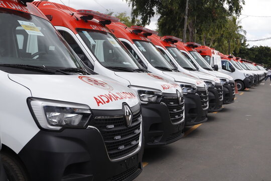 SAMU ambulance yard
