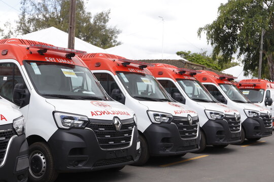 SAMU ambulance yard