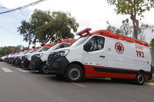 SAMU ambulance yard
