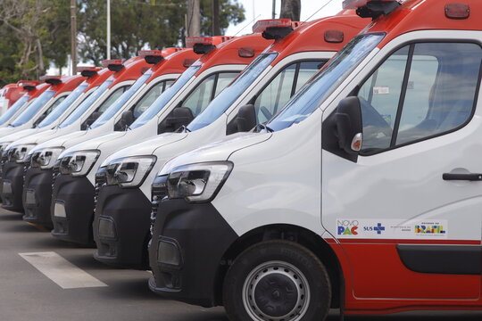 SAMU ambulance yard