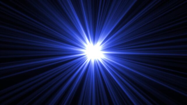 Shining dazzle blue spot light with beams, abstract background