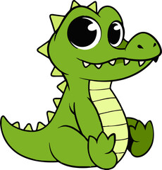 Naklejka premium Vector of crocodile logo alligator logo design illustration. Wild Animals. Reptile. Easy editable layered vector illustration