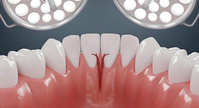 Dental implant surgery visualization: bone graft and tooth root