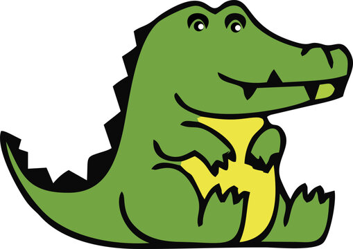 Vector of crocodile logo alligator logo design illustration. Wild Animals. Reptile. Easy editable layered vector illustration