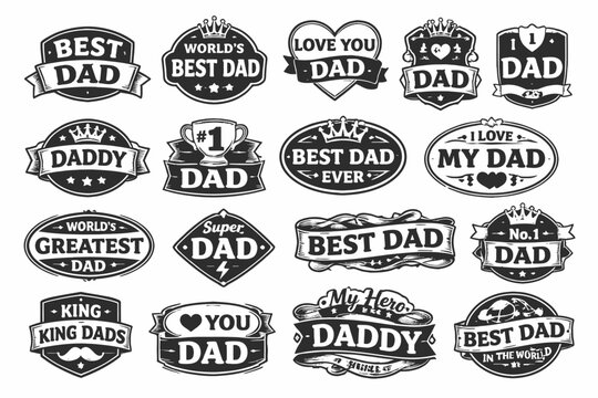 Collection of 20 best dad logos and badges