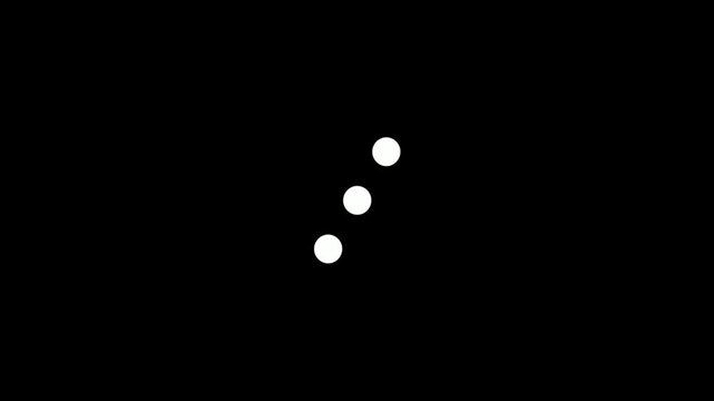 Minimalist White Dots on Black: Simple Loading Animation Element