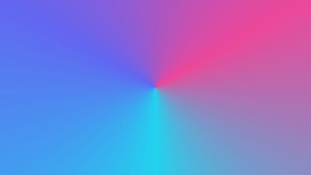 Modern abstract conical gradient with rotating pink, purple, and cyan colors. Vibrant seamless motion background for creative digital content.