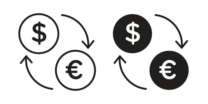 Money exchange icons collection vector design illustration isolated. EPS10