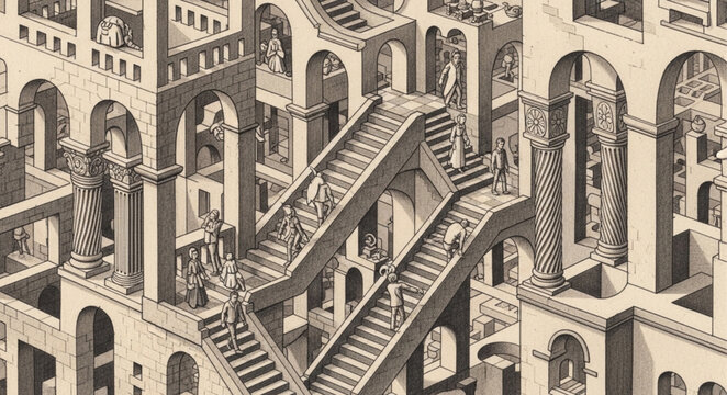 Escher Staircase Infinite Architecture.