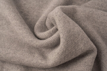 Fototapeta premium Soft grey merino wool sweater texture as a background.