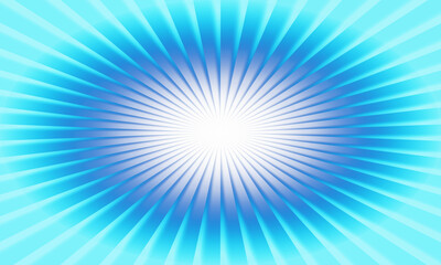 Obraz premium Vibrant blue and white light burst with radial lines