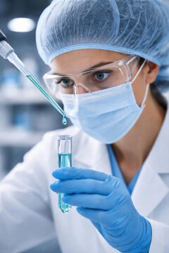 ​A collection of high-tech visuals representing innovation in the medical and scientific fields. Features professional laboratory testing, 3D anatomical organ analysis via digital interfaces, and biot
