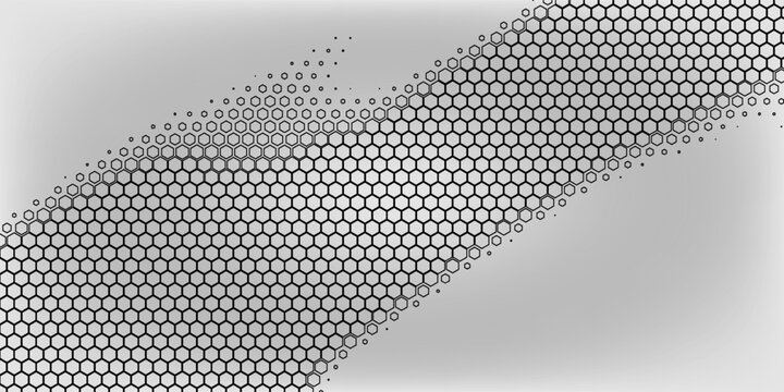 Honeycomb mosaic hexagons background. Black honeycomb on a white background. Plain hexagon grid with bold cells. Hexagon cells. EPS vector illustration