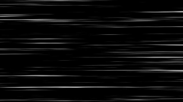 white speed lines on black background motion loop. speed lines background lights backdrop, fast motion comic speed lines, dynamic racing lines overlay.