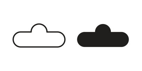 Obraz premium Euro hook icons. Vector graphic. Editable vector stroke. EPS 10.
