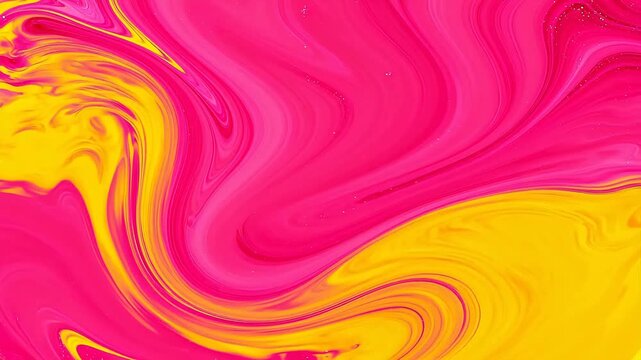 Pink and Yellow Swirling Abstract Pattern