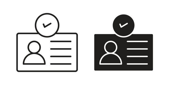 KYC icons. Vector graphic. Editable vector stroke. EPS 10.