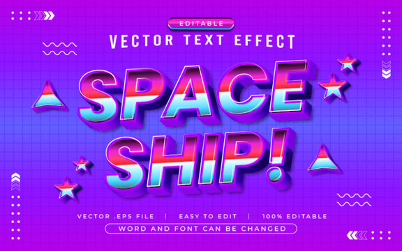 Editable Retro 80s Text Effect &ndash; Chrome Gradient 3D Typography for Video Thumbnails, Gaming Banners, and Sci-fi Posters