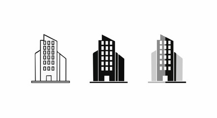 Obraz premium Simple Building Icons Set