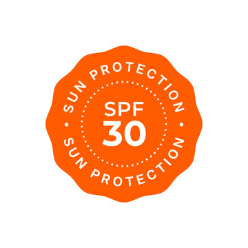 Spf 30 uv protection vecor badge